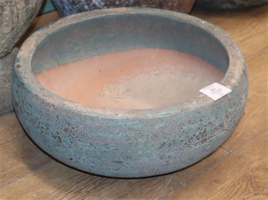 A garden bowl planter W.39cm